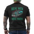 Real Drive Trucks ビッグリグトラックドライバー メンズTシャツ バックプリント