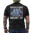 Regulators Mount Up 4Th Of July Patriotic American Flag Men's T-shirt Back Print