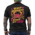 Reject Humanity Evolve To Crab ファニーカニ メンズTシャツ バックプリント