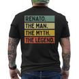 Renato The Man The Myth The Legendおかしな名言 メンズTシャツ バックプリント