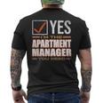 Retro Profession I'm The Apartment Manager メンズTシャツ バックプリント