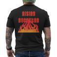 Rising Rockstar Fire Rocker Music Fun ロジックロックスター フェスティバル メンズTシャツ バックプリント