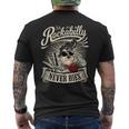 Rock N Roll Never Dies 愛犬家シュナウザー メンズTシャツ バックプリント