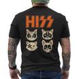 Hiss Cats ネコ Kittens ロックバンド Rock Rockin メンズTシャツ バックプリント