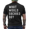 Sachiko ならどうするだろうか メンズTシャツ バックプリント