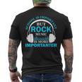 School Is Important But Rock Music Is More Importanter メンズTシャツ バックプリント