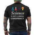 Science Is Not A Liberal Conspiracy リベラルシャツ メンズTシャツ バックプリント