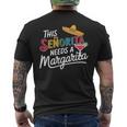 Senorita Margarita Lover Cinco De Mayo Fiesta ギフト メンズTシャツ バックプリント