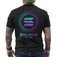 Solanaolコイン暗号ロゴブロックチェーン ソラナ メンズTシャツ バックプリント