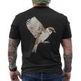 Sparrow-Spring-スズメ-春-自由-鳥-動物 メンズTシャツ バックプリント