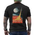 Sputnik Ussr ビンテージポスター製品 共産主義ソ連宇宙 メンズTシャツ バックプリント
