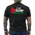 Stand With Palestineupporters Free Gaza エルサレムモスク メンズTシャツ バックプリント