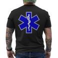 Star Of Life Rod Of Asclepius Emt Ems パラメディック メディック メンズTシャツ バックプリント