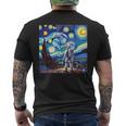 Starry Night Renditionincentan Gogh Astronaut メンズTシャツ バックプリント