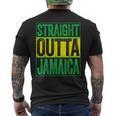 Straight Outta Jamaica ジャマイカ カリビアン レトロ レゲエ パーティー メンズTシャツ バックプリント