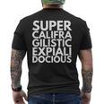 Supercalifragilisticexpiallegetic メンズTシャツ バックプリント