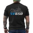 Sv650 2016-2025 ストリートバイクライダー、オートバイ用。 メンズTシャツ バックプリント