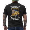 Tacocatpeled Backward シャツ シンコ・デ・マヨ 猫 タコス好き メンズTシャツ バックプリント