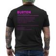 Team Burton 姓 誕生日や家族の集まりに メンズTシャツ バックプリント