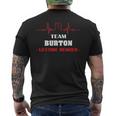 Team Burton 生涯メンバー 血液完全家族 メンズTシャツ バックプリント