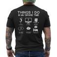 Things I Do In Mypare Time 面白いバレーボール愛好家 メンズTシャツ バックプリント