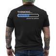 Thinking Please Be Patient 面白い皮肉tシャツ メンズTシャツ バックプリント