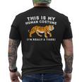 This Is My Human コスチューム I'm Really A Tiger かわいいタイガー メンズTシャツ バックプリント