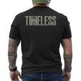 Timeless タイムレス-ブラックホワイト メンズTシャツ バックプリント