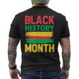 History Month ペイントブラシ ジューンティーンス ブラックヒストリー メンズTシャツ バックプリント