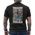 Tralalero Tralala イタリアンブレインロットミーム メンズTシャツ バックプリント