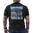 Tralalero Tralalahark Meme イタリアンブレインロットtシャツ メンズTシャツ バックプリント