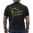 Trombone Without My Trombone Life Would B フラットトロンボーン メンズTシャツ バックプリント