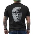 Trump Brain Anti-Trump メンズTシャツ バックプリント