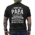 Uomo Papà Figo Motociclista Motociclismo Divertente Papà T-shirt da uomo con stampa posteriore