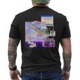 Vaporwave 美的pc トリッピーアート 90年代コンピューター メンズTシャツ バックプリント