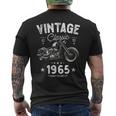Vintage Born 1965 60Th Birthday クラシック レトロ バイク メンズTシャツ バックプリント