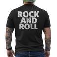 Vintage Grunge Old Rock & Roll Music Rock And Roll メンズTシャツ バックプリント