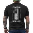 Vintage Usa Flag Fear God Not Man メンズTシャツ バックプリント
