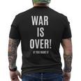War Is Over If You Want It メンズTシャツ バックプリント