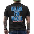 We Are The World ウィーアー ザ ワールド【英語 文字】80S パロディ メッセージ 面白い デザイン メンズTシャツ バックプリント