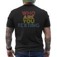 Who Are You Texting aying レトロ 70年代 ヴィンテージ メンズTシャツ バックプリント