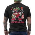 You're My Jam ファニーストロベリー ギターを弾く スイートハートジャム メンズTシャツ バックプリント