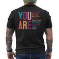 You Are Enough 感動的な引用と断言 メンズTシャツ バックプリント