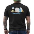 あひるのペックル にらめっこ？ メンズTシャツ バックプリント