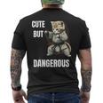 かわいいけど危険な空手 面白い テコンドー 猫 格闘技 メンズTシャツ バックプリント