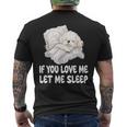かわいいビションフリーゼ If You Love Me Let Meleep パジャマ メンズTシャツ バックプリント