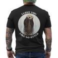 かわいいラッコ 言って I Love You Like No Otter私はあなたを愛しています メンズTシャツ バックプリント