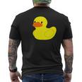かわいいラバーダックイエローグラフィックかわいいラバーダック メンズTシャツ バックプリント