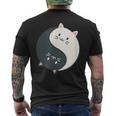 かわいい猫と一緒に陰陽師のサイン I Karma Yoga Cat メンズTシャツ バックプリント