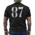 こんにちは 87歳誕生日ようこそ 87 メンズTシャツ バックプリント